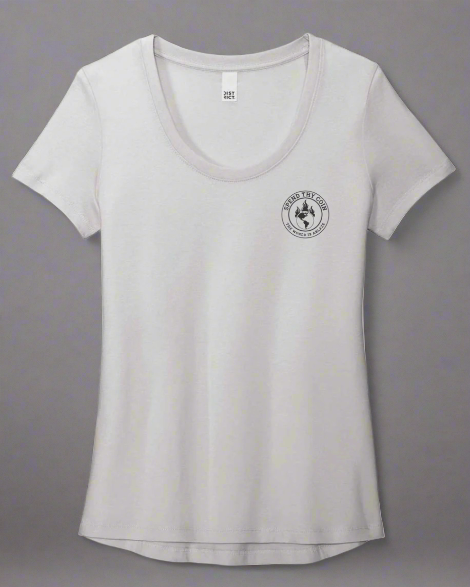 Spend Thy Coin Short Sleeve Top - White
