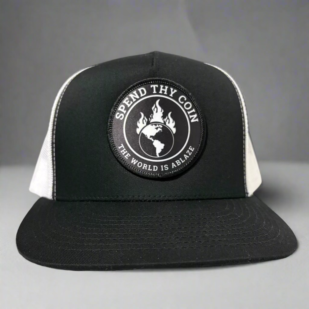 World Ablaze Trucker Cap - Black/White