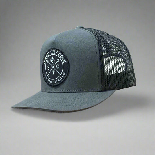 Spend Thy Coin Trucker Cap - Charcoal Black