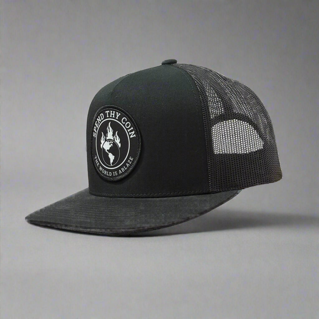 World Ablaze Trucker Cap - Black
