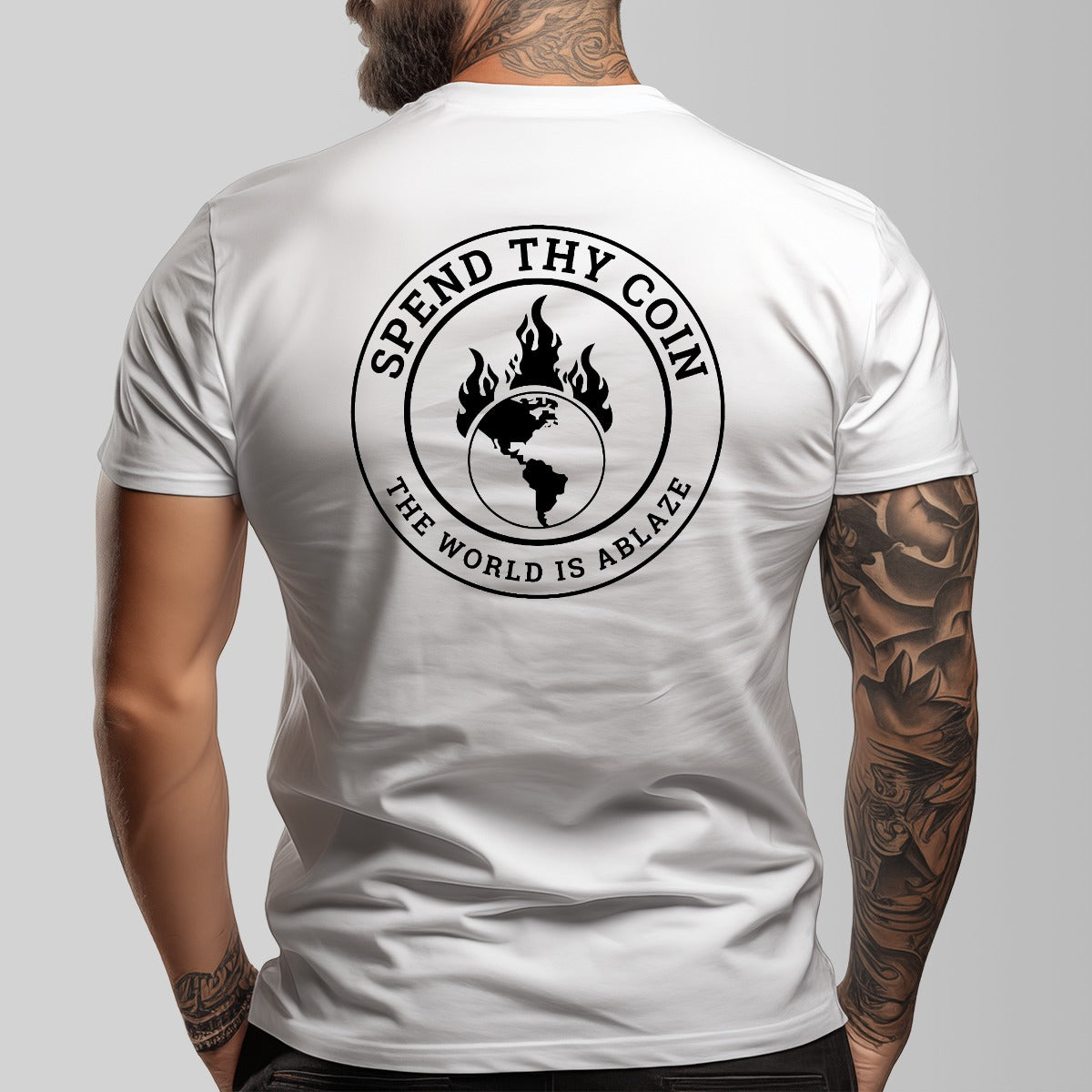 Spend Thy Coin Short Sleeve Tee - White