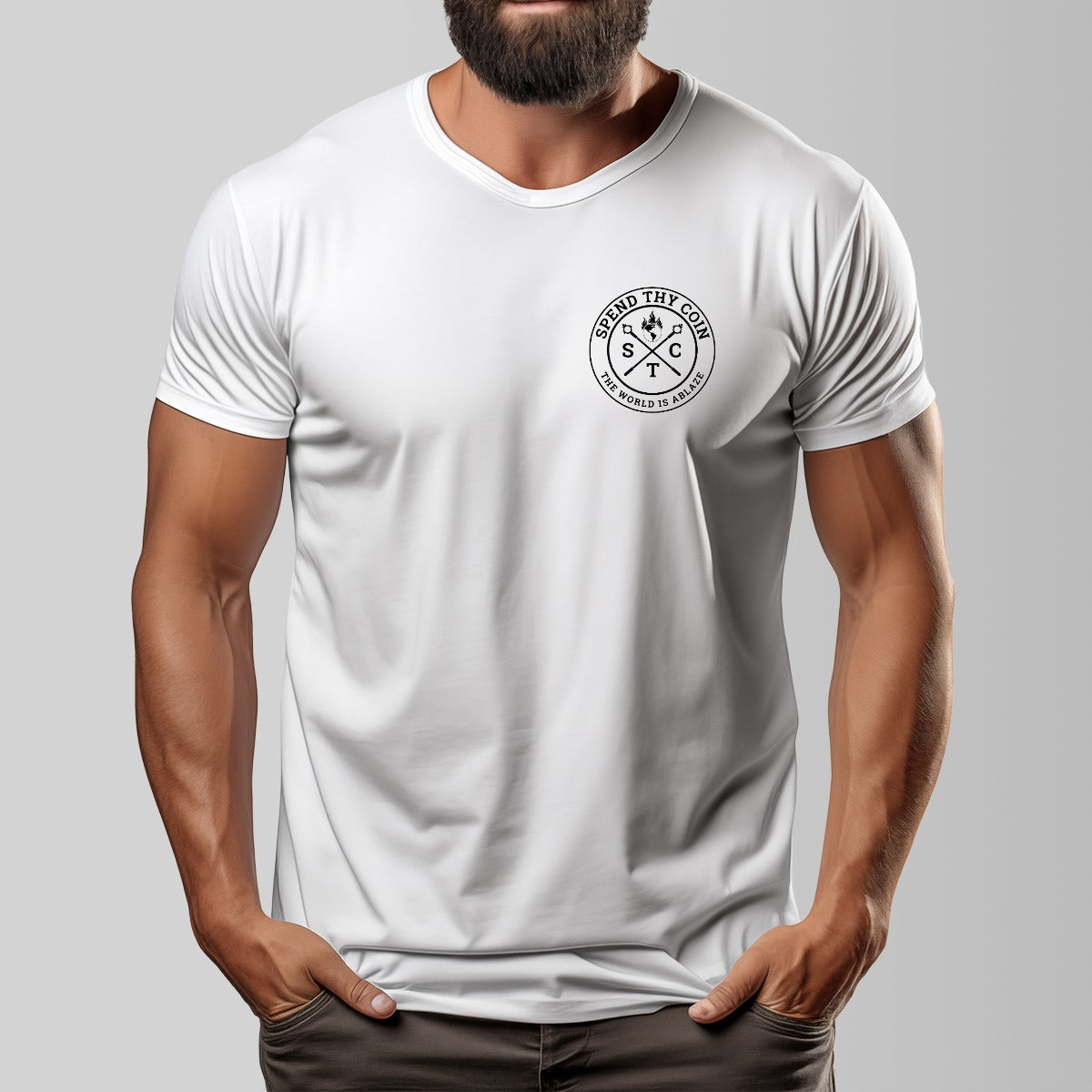 Spend Thy Coin Short Sleeve Tee - White